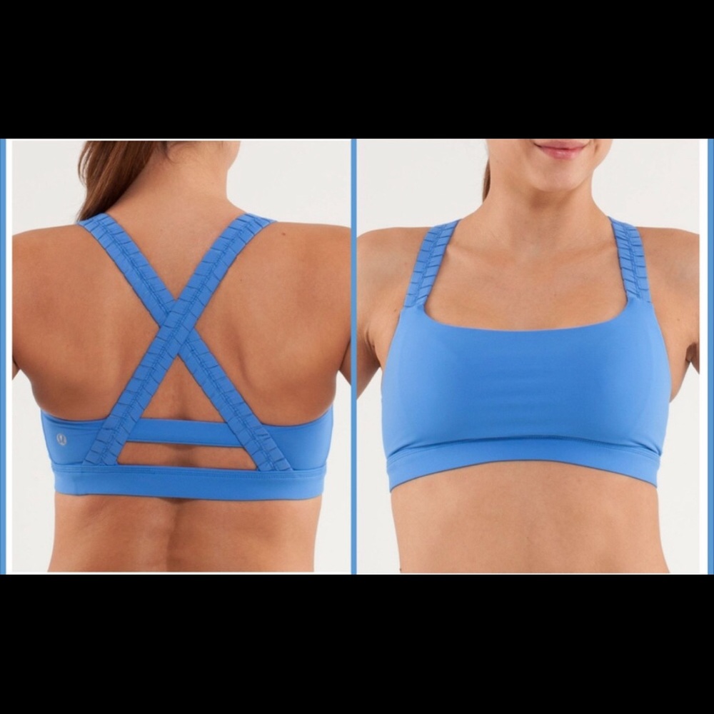 Lululemon light blue Inner Heart bra, size 6